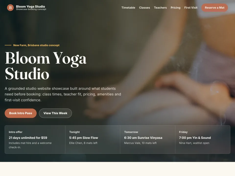 Yoga Studio template